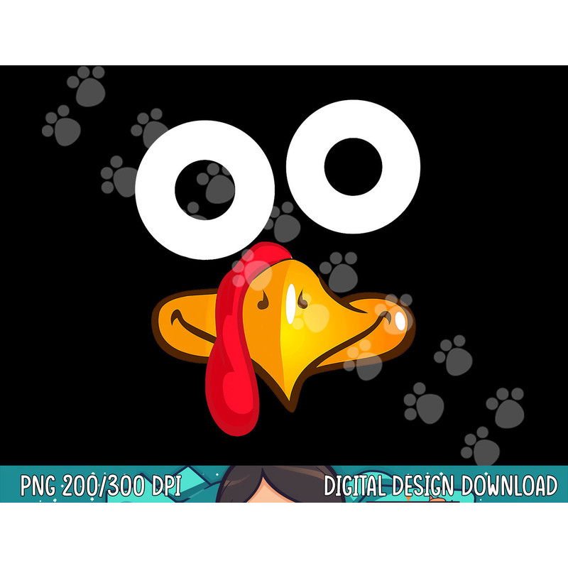 Turkey Face Thanksgiving Funny Costume png, sublimation copy.jpg