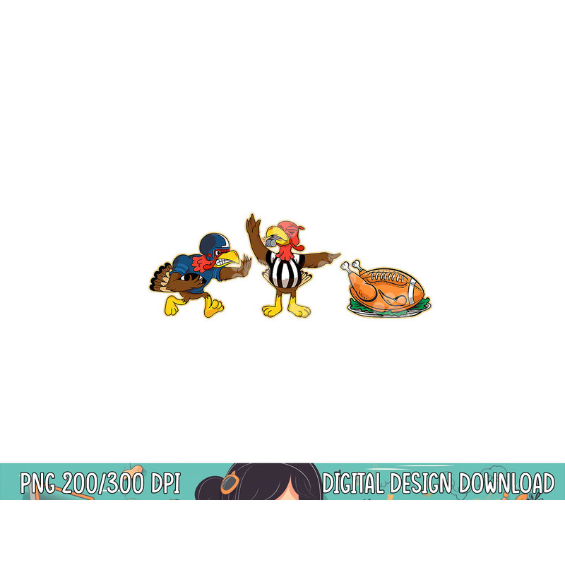 Turkey football thanksgiving pjs pajamas costume png, sublimation copy.jpg