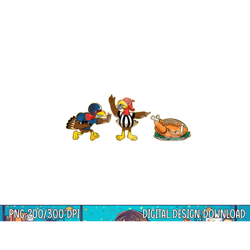 Turkey football thanksgiving pjs pajamas costume png, sublimation copy.jpg