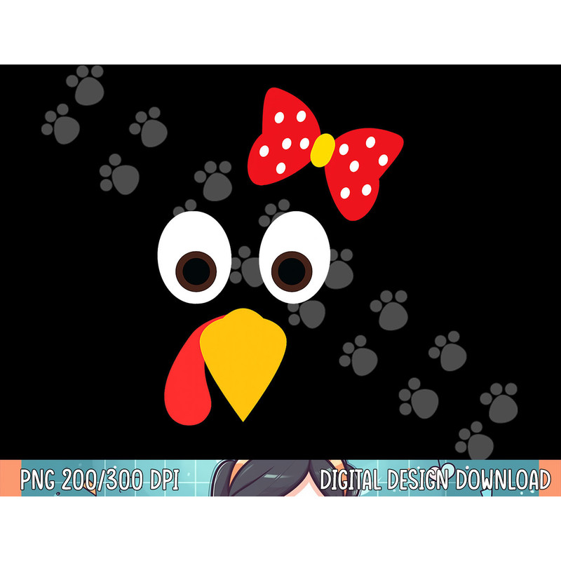 Turkey Girl Face Funny Thanksgiving png, sublimation.jpg