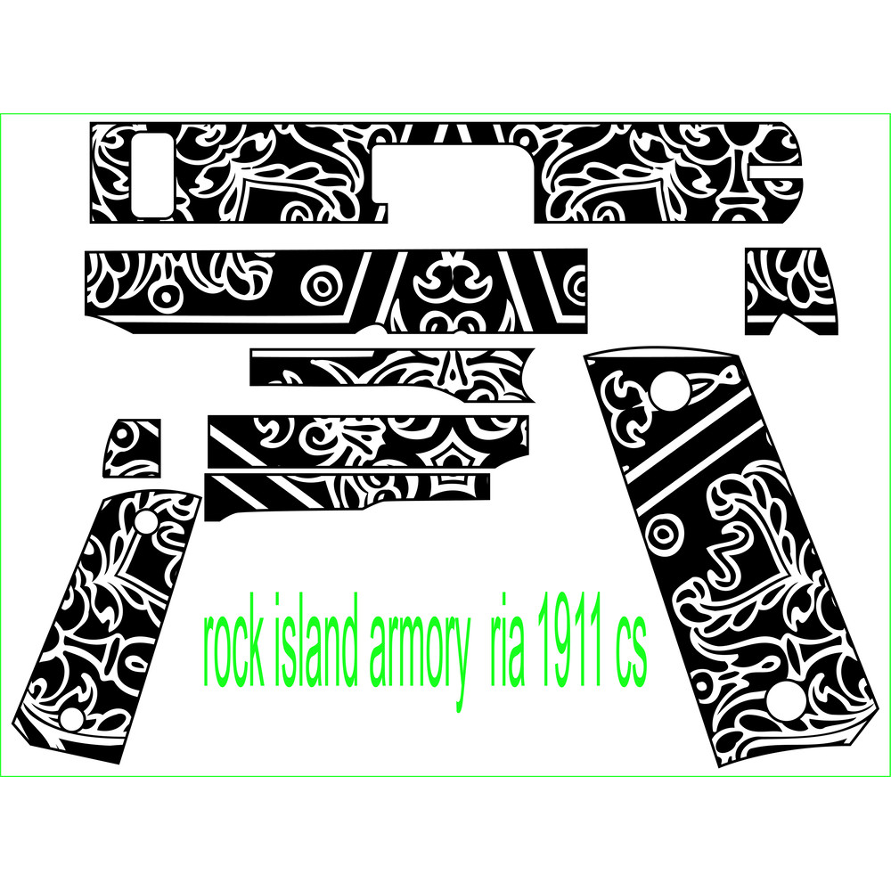 1911 rock island armory full seamless abstract pattern 3 svg laser Engraving, cnc cutting vector file.jpg