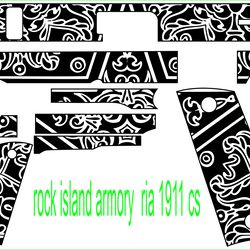 1911 rock island armory full seamless abstract pattern 3 svg laser Engraving, cnc cutting vector file