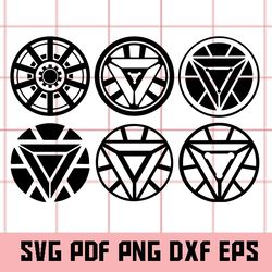 iron man svg, iron man arc reactor core avengers logo, iron man png, iron man eps, iron man clipart, iron man pdf