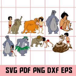 jungle book clipart, jungle book svg, jungle book dxf, jungle book png, jungle book pdf, jungle book eps, jungle book