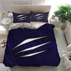 dark blue claw marks overlay bedding sets, dark blue claw marks overlay bedding, decorations for home, bedding trending