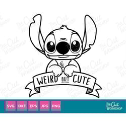 stitch weird but cute svg lilo and stitch clipart images instant digital download sublimation cricut silhouette cut file
