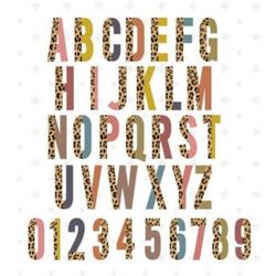 half leopard font,half leopard font png, leopard cheetah half print font letters alphabet png ,leopard alphabet letters