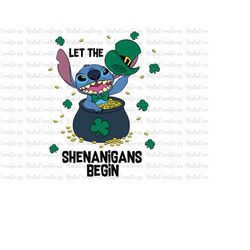 let the shenanigans begin st patrick's day svg, shamrock svg, lucky vibes svg, 4 leaf clover, paddy's day svg, leprechau