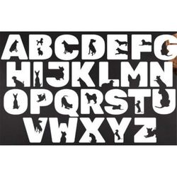 dog alphabet letter,dog font svg cricut, dog silhouette svg, dog font svg, dog font dog letters svg, dog font svg, dog
