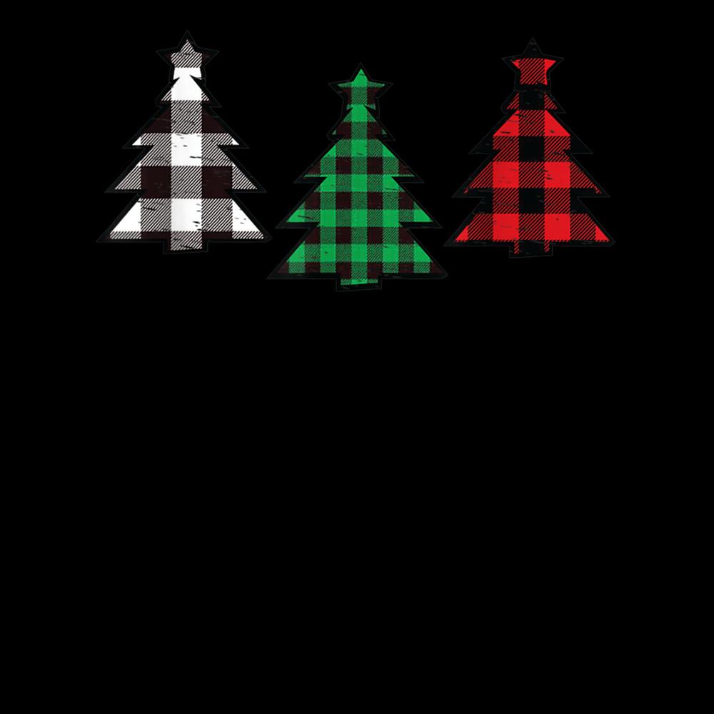 Country Christmas Trees Cute Buffalo Plaid Distressed Gift T-Shirt.jpg