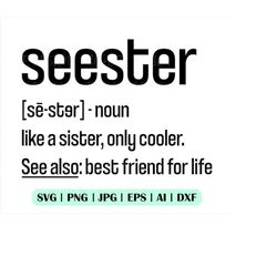 seester svg, seester noun svg, like a sister only cooler svg, seester png, seester noun svg, seester definition svg, see