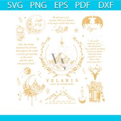 a court of thorns and roses velaris svg digital cricut file