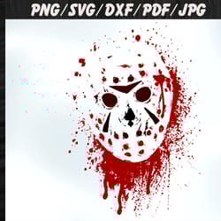 jason face halloween svg, png, dxf, pdf, jpg,...