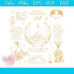 a court of thorns and roses velaris svg digital cricut file