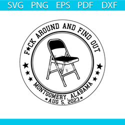 alabama brawl folding chair svg fuck around and find out svg