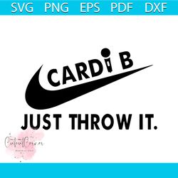 cardi b throw microphone nike svg just through it svg file