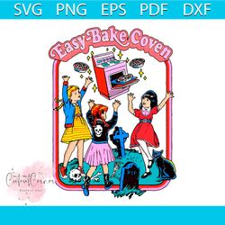 retro halloween easy bake coven png sublimation download