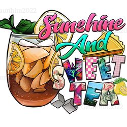sunshine and sweet tea png, sunset png, summer life