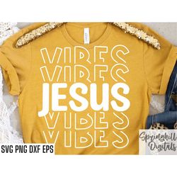 Jesus Vibes Svg | Youth Group T-shirt Cut Files | Kids Church Shirt Designs | Religious Svgs | Bible Study Tshirt | Mini