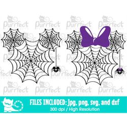 mouse spider web purple svg, halloween spider web svg, digital cut files in svg, dxf, png and jpg, printable clipart
