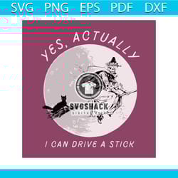yes actually i can drive a stick svg witch flying by moon svg