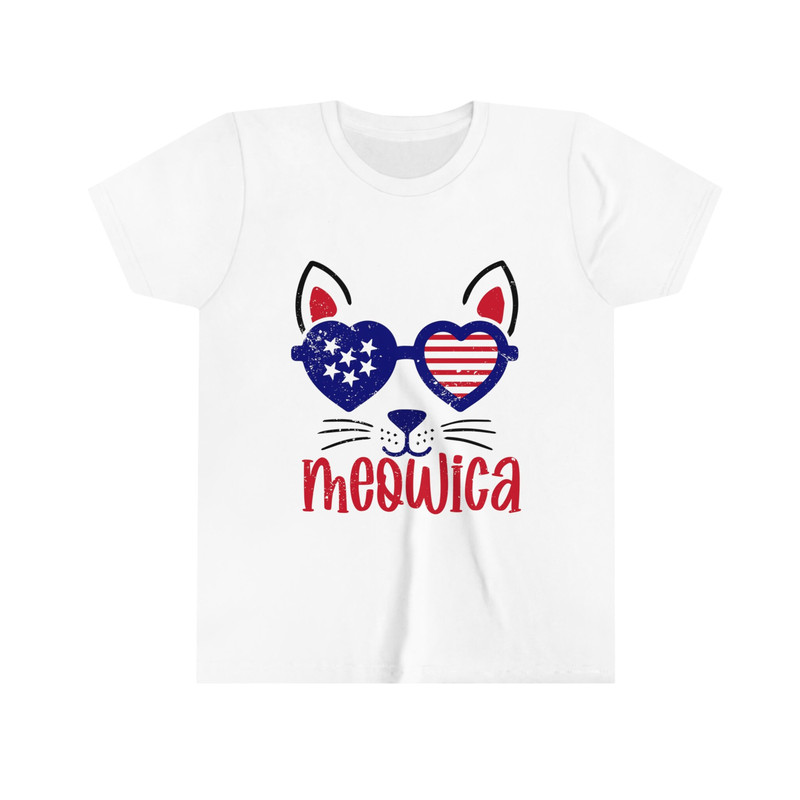 All American Meow Kid Premium Unisex Boy Girl Tshirt Super Soft Cotton 4th of July Tee Family Matching for Kids Freedom Shirt USA - 2.jpg