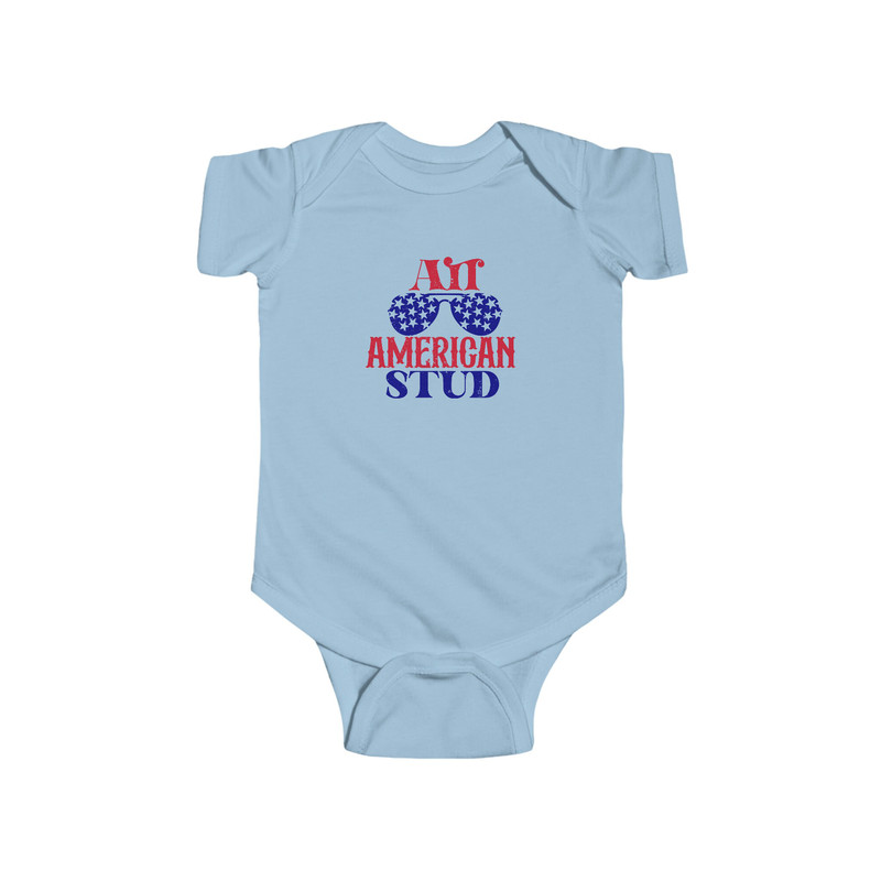 All American Stud Tshirt for Baby Boy 4th of July Tee Heavy Cotton Family Matching for Kids Freedom Shirt USA Infant - 2.jpg