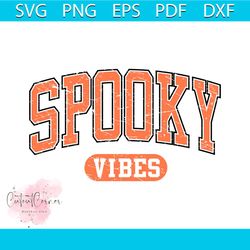 spooky vibes varsity halloween svg graphic design file