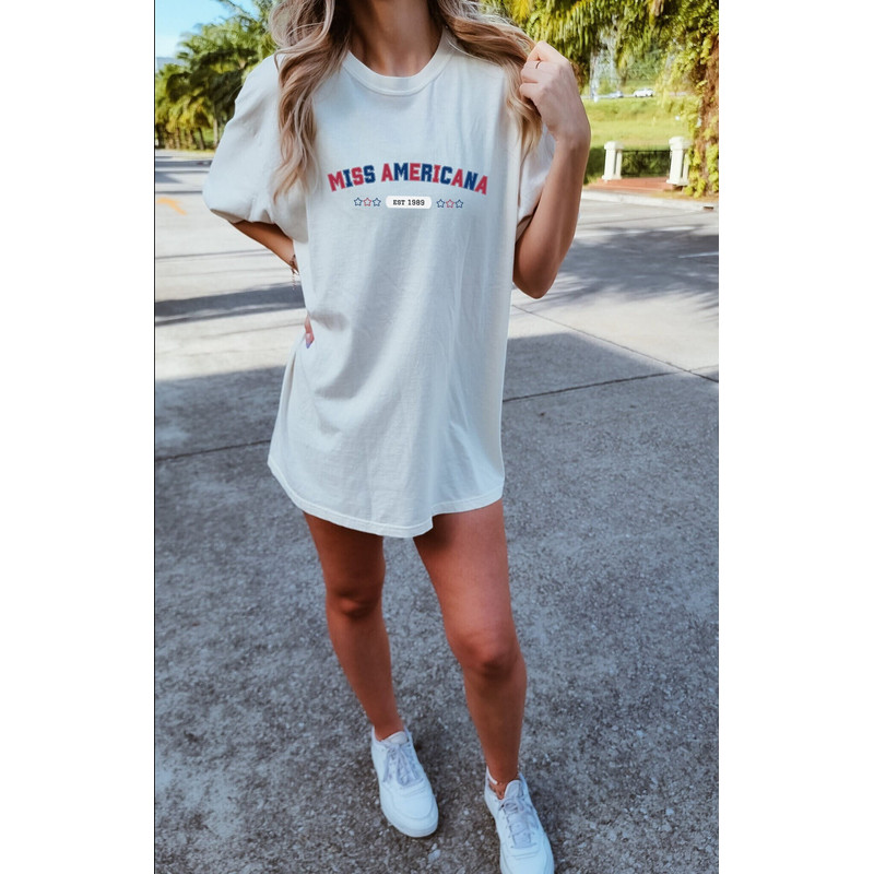 Bella and Canvas Unisex Miss Americana Tshirt Eras Tour Taylor Swift Red White Blue 4th of July Attire USA Shirt Independence Day Trendy - 1.jpg