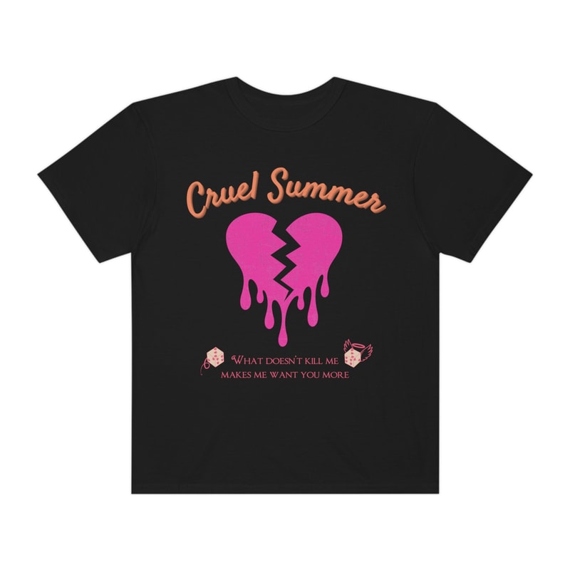 Comfort Colors Cruel Summer Bleeding Hearts Dice Tshirt Taylor Swift Lover Merch The Eras Tour Concert Tee Devils Angels Shirt Arch Back - 4.jpg