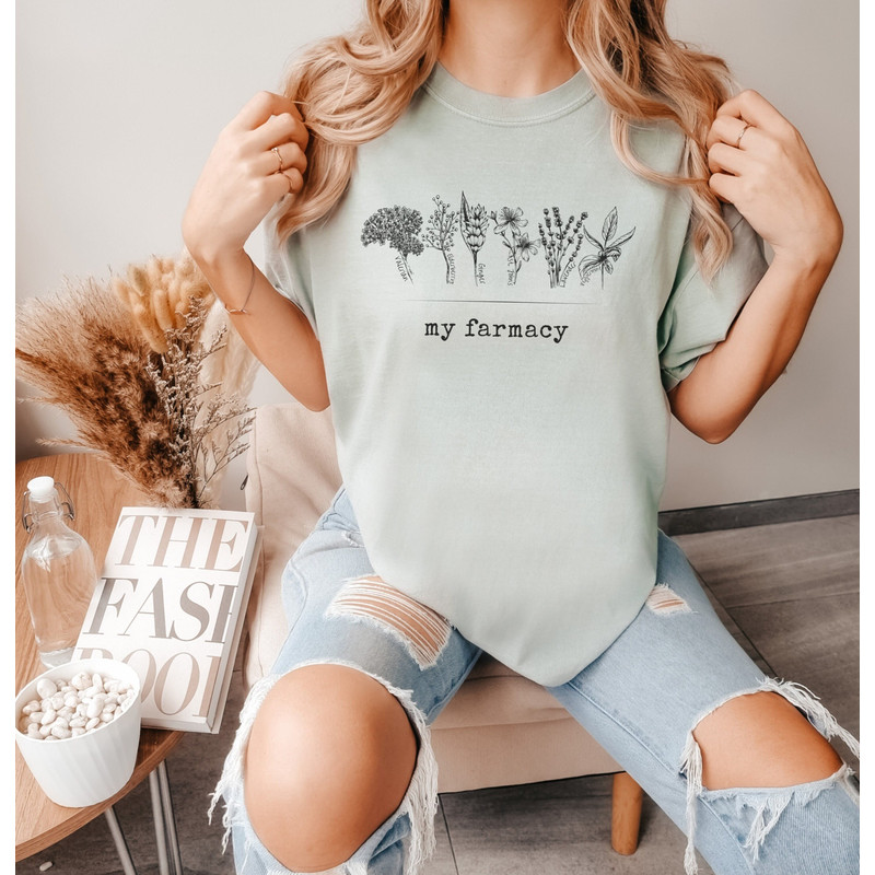 Comfort Colors Herbal My Farmacy T-Shirt Holistic Plants as Medicine Shirt Medicinal Farmacy Apothecary Shirts for Natural Mamas Tees Healer - 1.jpg