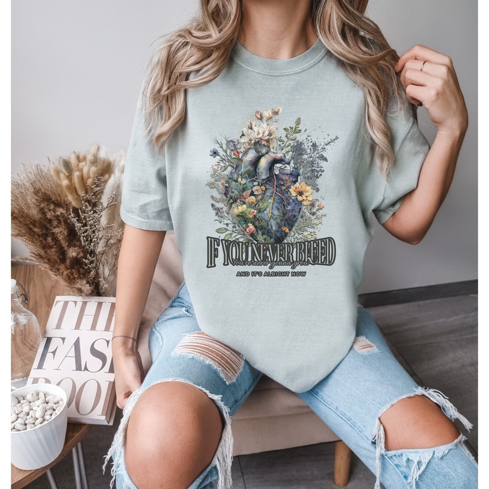 Comfort Colors If You Never Bleed Tee The 1 Taylor Swift T-Shirt folklore Taylor Swift The 1 from folklore Merch Taylor Swiftie Lyric Shirts - 3.jpg