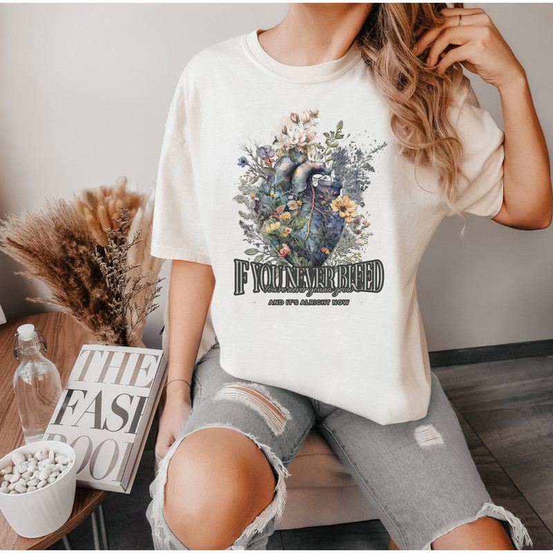 Comfort Colors If You Never Bleed Tee The 1 Taylor Swift T-Shirt folklore Taylor Swift The 1 from folklore Merch Taylor Swiftie Lyric Shirts - 4.jpg