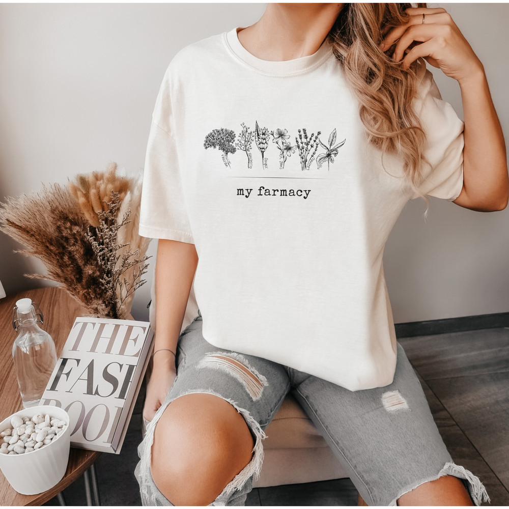 Comfort Colors Herbal My Farmacy T-Shirt Holistic Plants as Medicine Shirt Medicinal Farmacy Apothecary Shirts for Natural Mamas Tees Healer - 5.jpg
