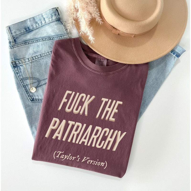 Customer Request Comfort Colors Taylor Swiftees The Eras Tour Shirt Fck the Patriarchy from the Red Era Taylor's Version Tshirt for Women - 3.jpg