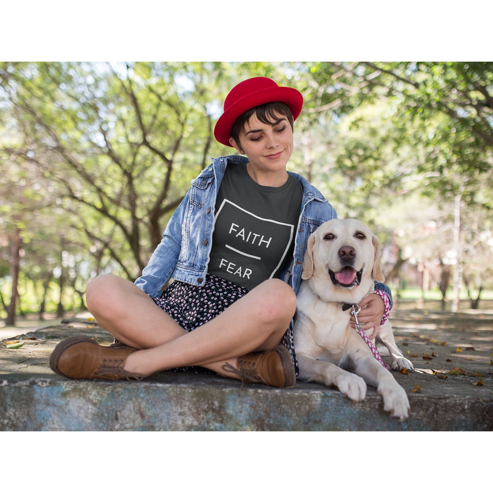 Faith Over Fear T-Shirt Faith Over Fear Tee Minimalistic Tee Active - 1.jpg