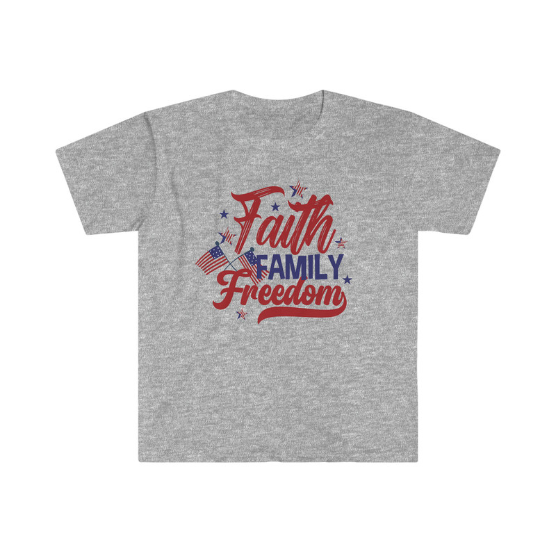 Faith Family Freedom Soft Style Tshirt for Her or Him 4th of July Shirt Patriotic Christian Independence Day Tees for Pastors Wife Godly Tee - 3.jpg