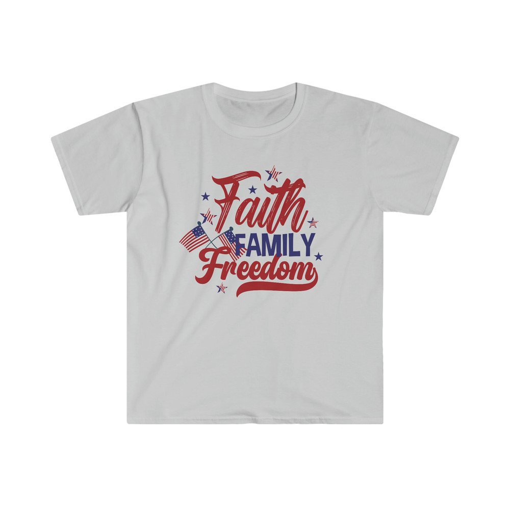 Faith Family Freedom Soft Style Tshirt for Her or Him 4th of July Shirt Patriotic Christian Independence Day Tees for Pastors Wife Godly Tee - 4.jpg