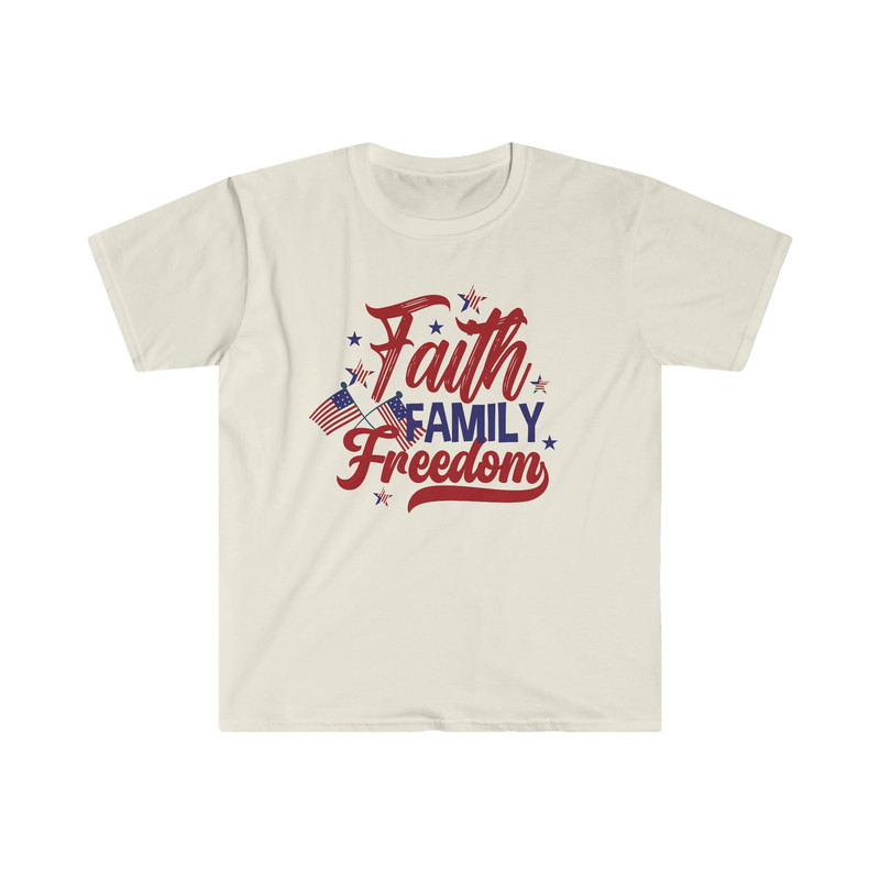 Faith Family Freedom Soft Style Tshirt for Her or Him 4th of July Shirt Patriotic Christian Independence Day Tees for Pastors Wife Godly Tee - 6.jpg
