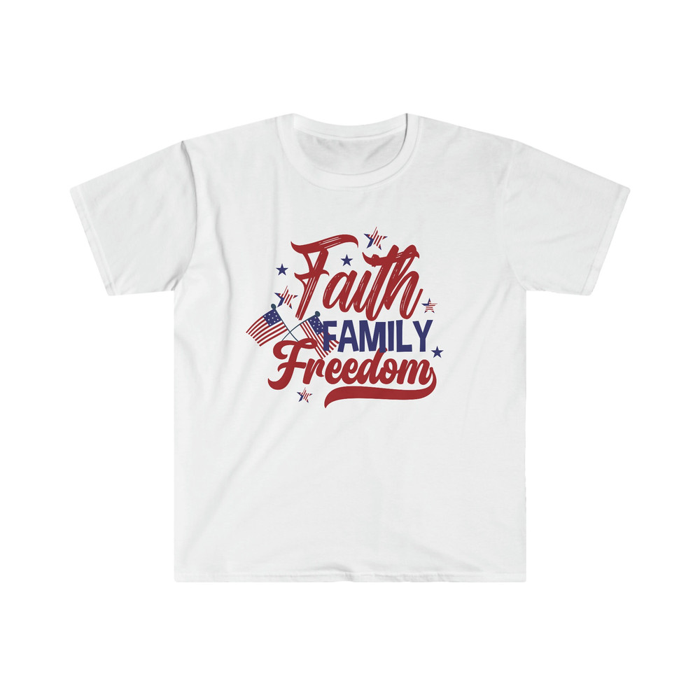 Faith Family Freedom Soft Style Tshirt for Her or Him 4th of July Shirt Patriotic Christian Independence Day Tees for Pastors Wife Godly Tee - 8.jpg