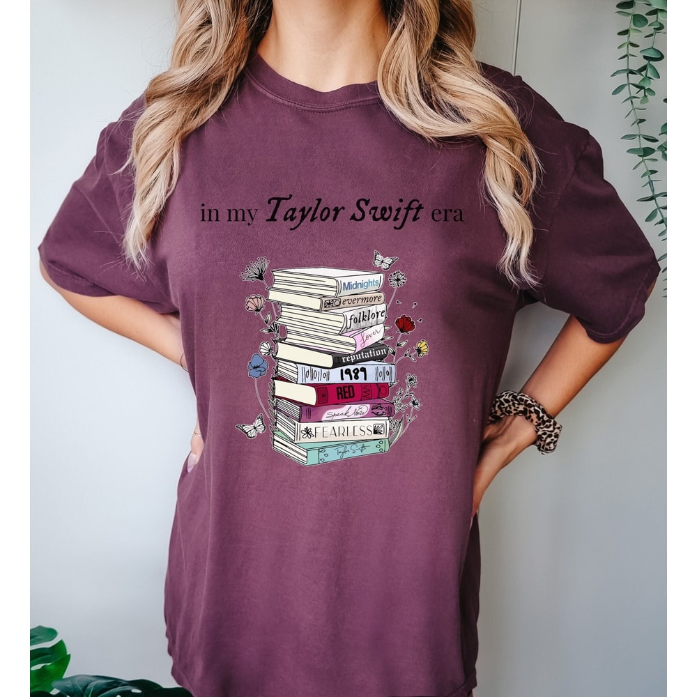 In My Taylor Swift Era Tshirt Albums as Book Stack Taylor Swiftees Merch Eras Tour Speak Now Shirt Midnights Swiftie Albums Red Outfit 1989 - 1.jpg