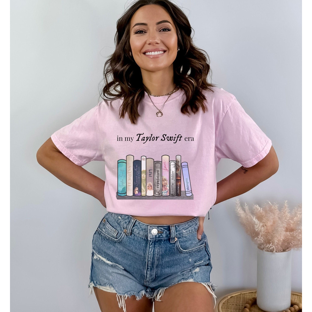 In My Taylor Swift Era Tshirt Albums as Books Taylor Swiftees Merch Eras Tour Speak Now Shirt Midnights Swiftie Albums Red Outfit 1989 Style - 1.jpg