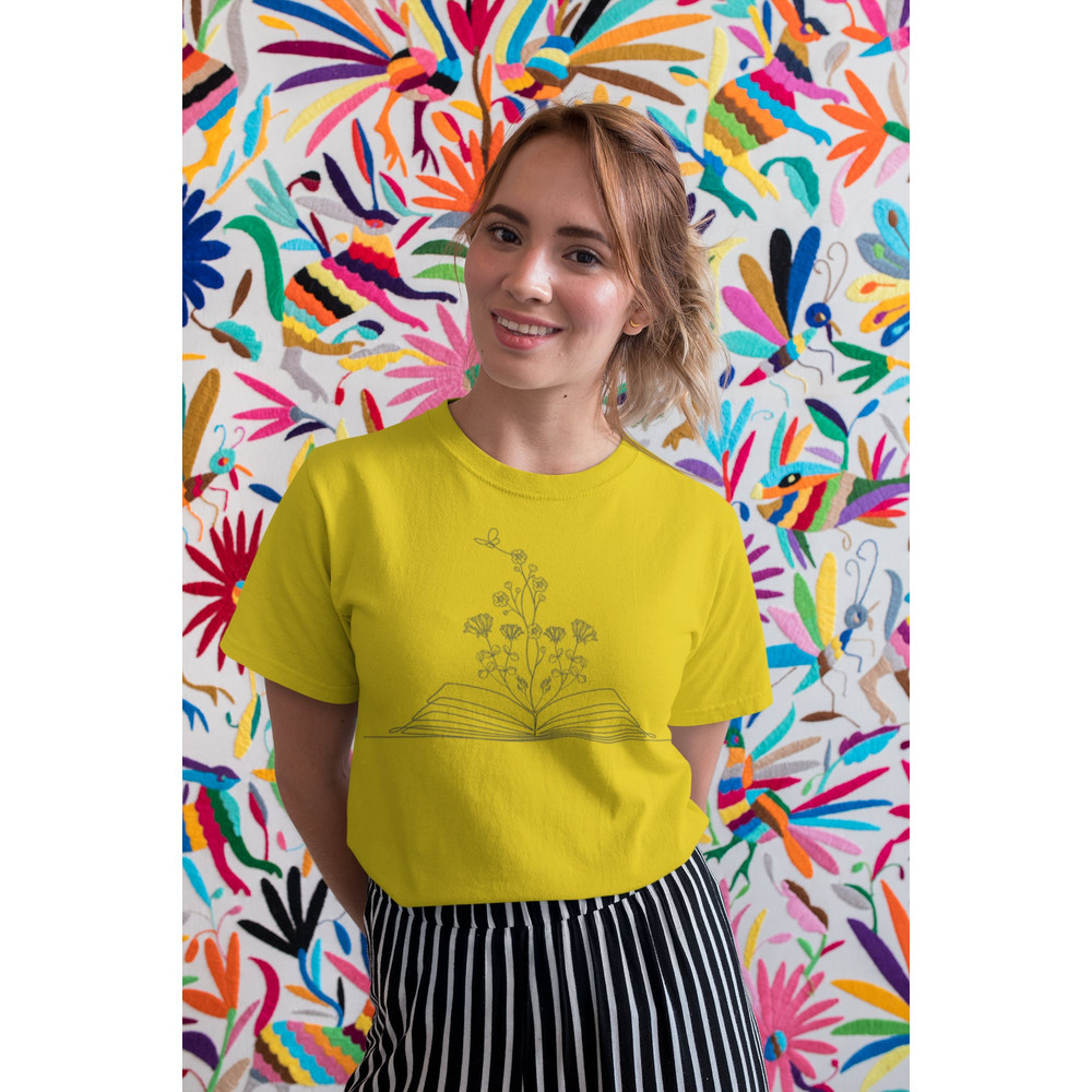 Open Book T-Shirt  Open Book Tee  Minimalistic  Hand Drawn T-Shirt  Woman T-Shirt - 2.jpg