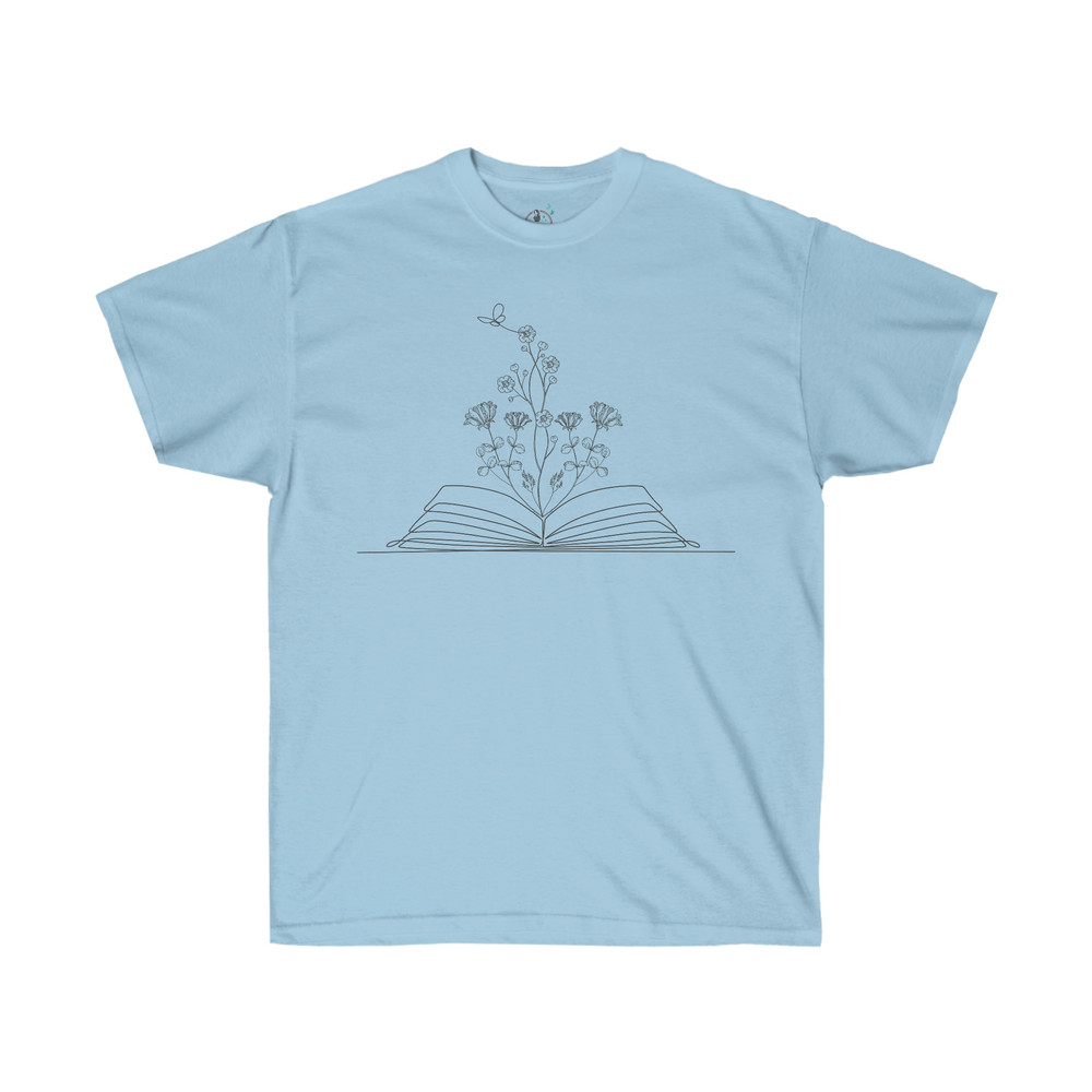 Open Book T-Shirt  Open Book Tee  Minimalistic  Hand Drawn T-Shirt  Woman T-Shirt - 5.jpg