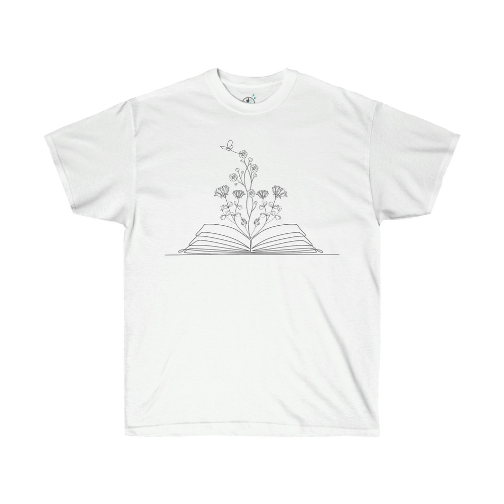 Open Book T-Shirt  Open Book Tee  Minimalistic  Hand Drawn T-Shirt  Woman T-Shirt - 6.jpg
