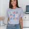 Retro Americana Graphic Tee Symbols Peace Stars Smiley 4th of July Tshirt Independence Day Women's Shirt USA Groovy Red White Blue Live Free - 7.jpg