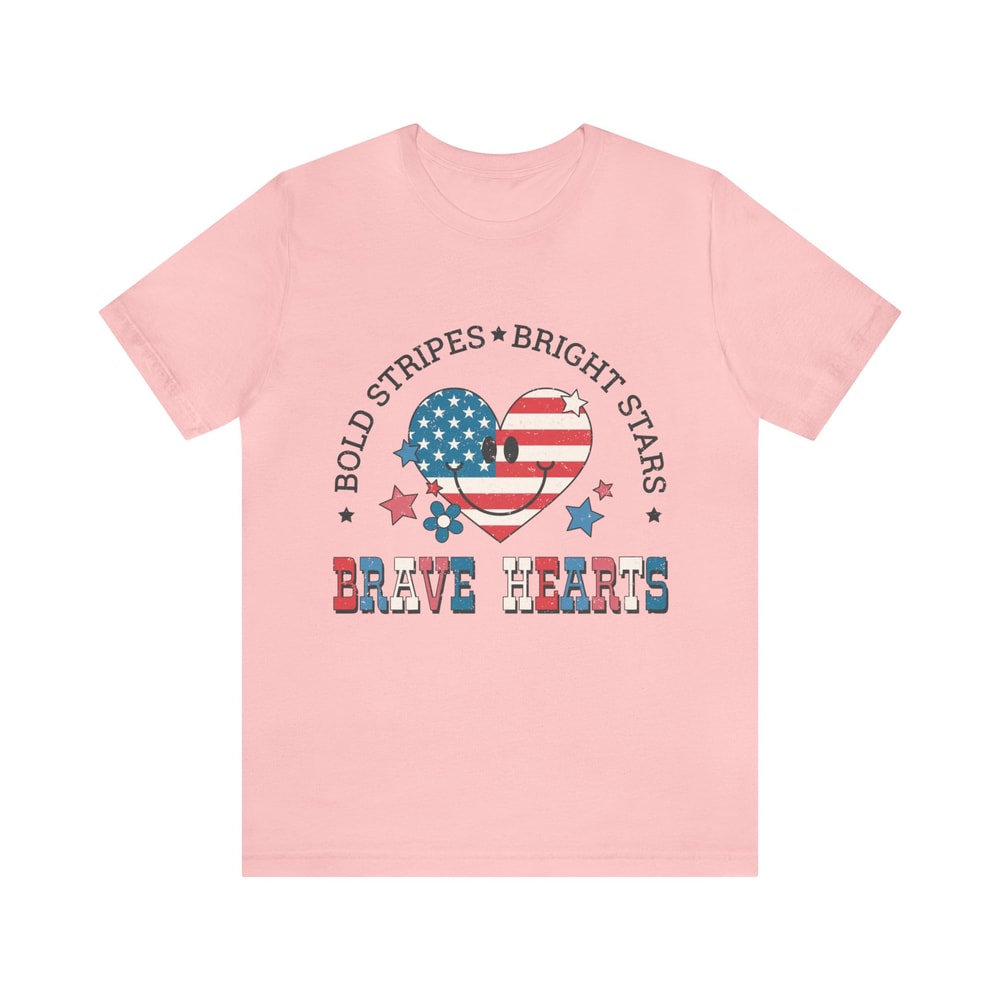 Retro Americana Tee 4th of July Bold Stripes Bright Stars Brave Hearts Tshirt Independence Day Women's Vintage Shirt USA Freedom Live Free - 8.jpg
