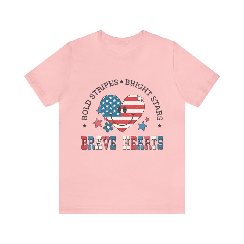 Retro Americana Tee 4th of July Bold Stripes Bright Stars Brave Hearts Tshirt Independence Day Women's Vintage Shirt USA Freedom Live Free - 8.jpg