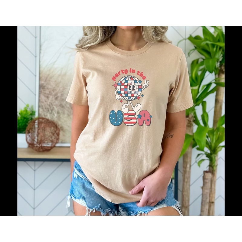 Retro Americana Tee 4th of July Party in the USA Tshirt Independence Day Miss Americana Vintage Freedom American T-shirt USA Live Free - 1.jpg