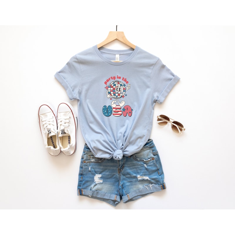 Retro Americana Tee 4th of July Party in the USA Tshirt Independence Day Miss Americana Vintage Freedom American T-shirt USA Live Free - 2.jpg